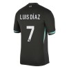 Maillot de Supporter Liverpool Luis Diaz 7 Extérieur 2024-25 Pour Homme